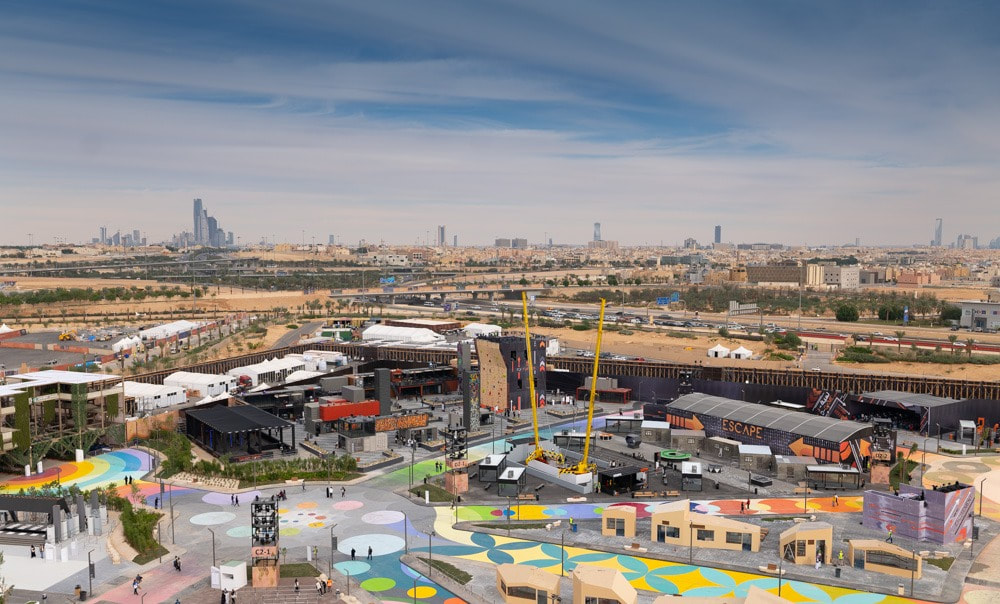 Evolution site services building up the infrastructure for Diriyah Oasis Festival, Riyadh