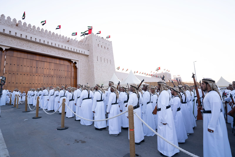 120 tribes prepare to enter the annual Union Parade, Sheikh Zayed Festival, Al Wathba, 2022